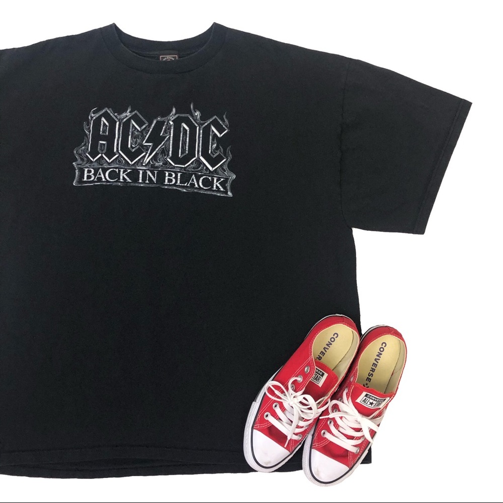 VTG Retro AC/DC Back In Black Band T-Shirt